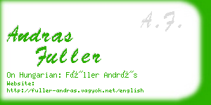 andras fuller business card